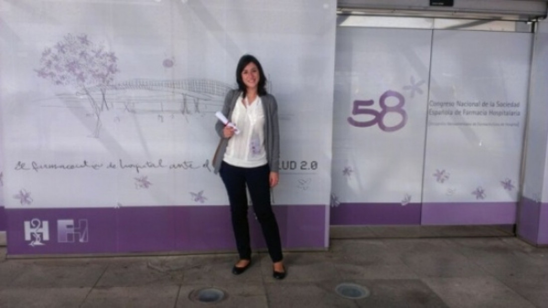 Esta imagen ilustra que: El caso titulado “Meningitis aséptica por Cetuximab” presentado por la Dra. María Luisa Sastre ha sido galardonado como el mejor caso clínico presentado en el 58 Congreso SEFH