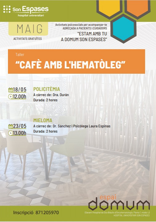 Domum Son Espases: Taller “Cafè amb l'hematòleg”