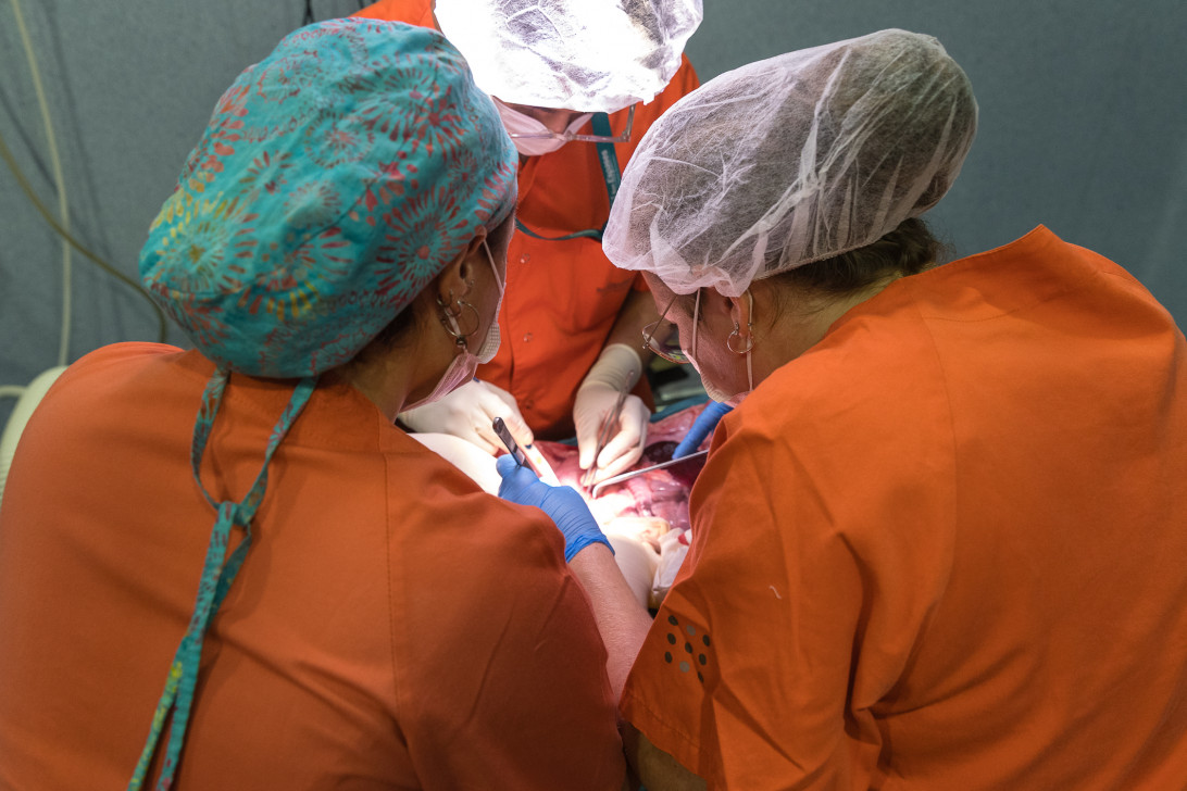 Esta imagen ilustra que: Son Espases fa set trasplantaments renals en vuit dies